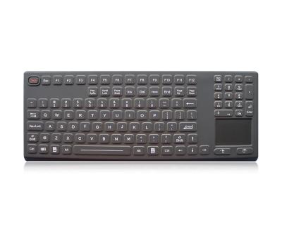China 108 Keys Water Proof Silicone Industrial Keyboard Desktop Medical Keyboard With Touchpad for sale