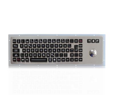 China Vandal Proof Industrial Keyboard With Built In Trackball 76 Keys Marine Keyboard for sale
