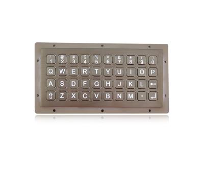China Alphanumeric 40 Buttons Stainless Steel Keypad Dot Matrix Backlit Panel Mount Atm Pin Keypad for sale