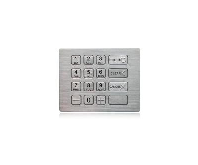 China OEM ODM Vandal Proof Panel Mount Metal Keypad With 16 Button Digital Keypad for sale