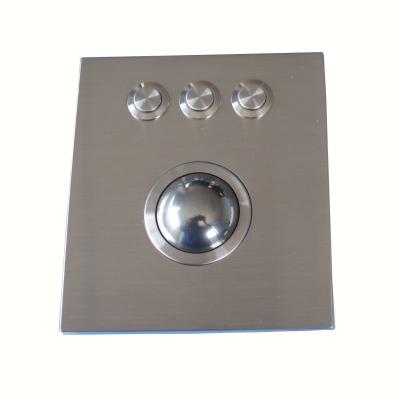 China Military Ruggedized 38mm Optical Trackball Pointing Device Top Panel Mount Vandal Resistant for sale