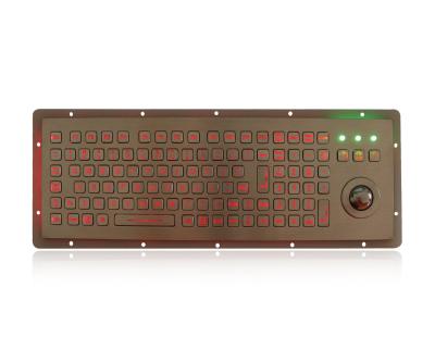 China IP65 Industrial Keyboard With Trackball Backlight Waterproof Keyboard for sale
