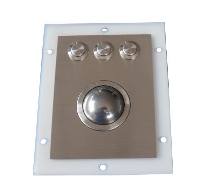 China Waterproof Stainless Steel Optical Trackball Pointing Device Ruggedized Stainless Buttons for sale