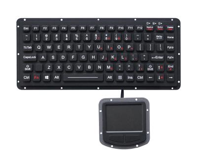 China Ruggedized USB Waterproof Keyboard IP67 Silicone Rubber With Rectangular Keys for sale