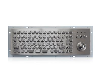 China IP65 Waterproof Compact Stainless Steel Keyboards With Trackball Rugged  For Industrial Kiosk Outdoor for sale