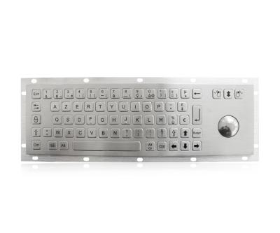 China PS2 USB Compact 69 Keys Kiosk Keyboard With Trackball For Rear Panel Mounting for sale