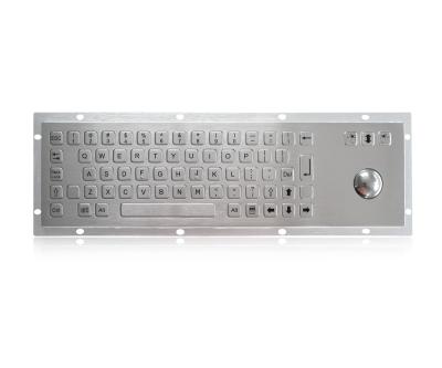 China IP65 Static Rated Industrial Stainless Steel Keyboard With Mechanical Trackball For Outdoor for sale