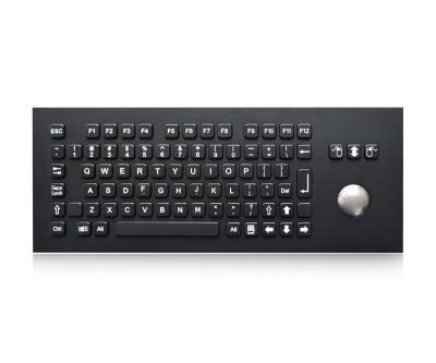 China Terminal Kiosk Stainless Steel Keyboard Vandal Proof Black Metal Keyboard for sale