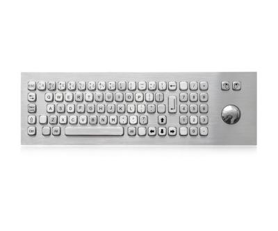 China 81 Keys Kiosk Metal Keyboard With Trackball Rugged Industrial Keyboard for sale