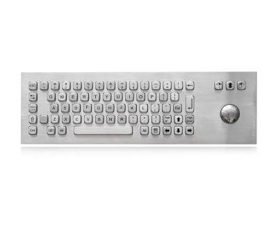 China Vandal Proof SS Trackball Industrial Kiosk Keyboard 69 Keys IP65 for sale