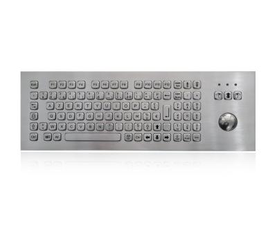 China 100 Key Stainless Steel Keyboard With Optical Mechanical Trackball Waterproof for sale