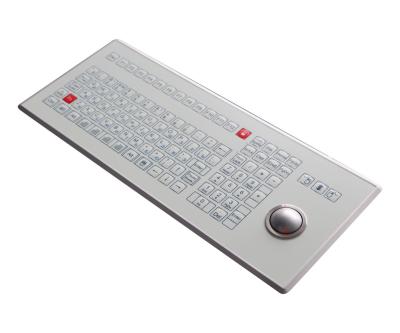 China 106 Keys Medical Membrane Switch Keyboard Trackball Front Panel Mounting for sale