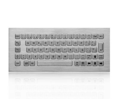 China Dustproof Top Panel Mounting Stainless Steel Keyboard With USB Or PS2 Interface for sale