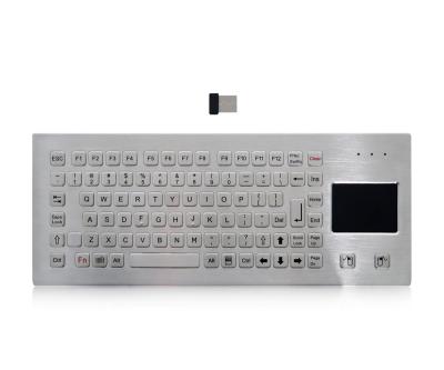 China Teclado inalámbrico industrial 2.4G del metal IP65 con la versión de escritorio del panel táctil en venta