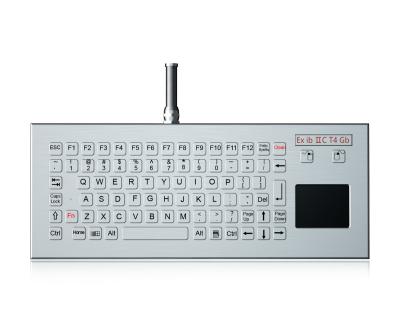 China IP68 Ruggedized Industrial Keyboard With Touchpad Explosive Proof For Coal And Mine for sale