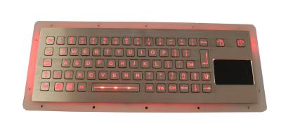 China Compact Format Panel Mount Keyboard Industrial With Dynamic Waterproof Sealed Touchpad for sale