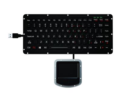 China IP65 Silicone Rubber Military Keyboard PS2 USB With 400DPI Touchpad for sale