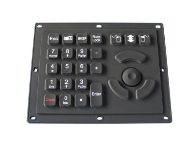 China 22 Keys Sealed Silicone Rubber Keyboard With Rugged Force Sensing Pointers for sale