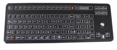 China 108 Keys Compact Format Industrial Membrane Keyboard IP66 With Integrated Trackball for sale
