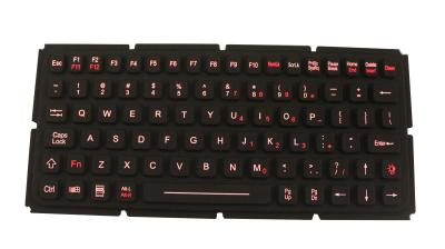China IP67 Dynamic Sealed Silicone Industrial Keyboard For Ruggedized Computer / Laptop for sale