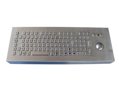 China Desktop Metal Ruggedized Keyboard Waterproof Industrial Kiosk With Trackball for sale