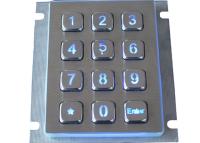 Chine Illuminé 12 clés Metal 4x3 éclairé à contre-jour bleu adapté aux besoins du client par clavier numérique 2.0mm à longue course à vendre