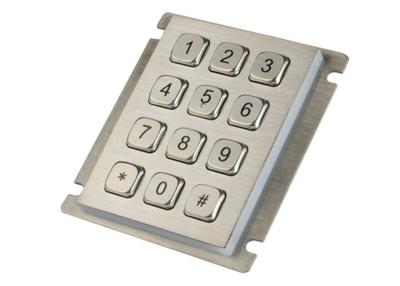 China Stainless Steel Industrial Metal Keypad 4x3 IP67 Dynamic Water Proof Long Lifespan for sale