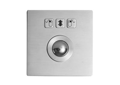 China Waterproof IP65 Stainless Steel Trackball Top Panel Mounting Wired Trackball Mouse for sale