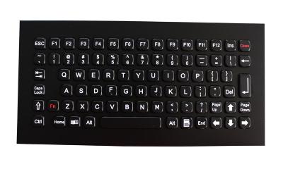 China Industrial Panel Mounted Metal Keyboard Waterproof Black Titanium Electroplated for sale