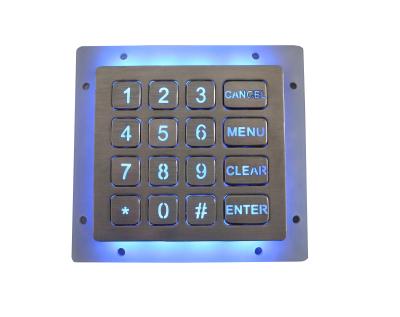 China Compact Format Stainless Steel Keypad Dynamic Dot Matrix Numeric Type 16 Keys for sale