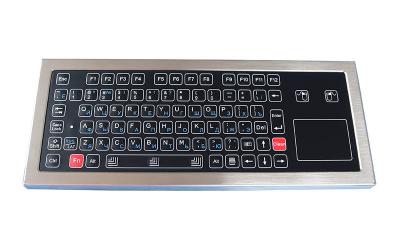 China PS/2 Steel Plate Ruggedized Membrane Keyboard With Touchpad for sale