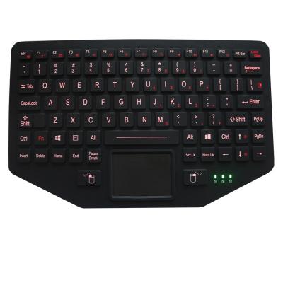China 5VDC 91 Keys IP67 Dynamic Silicone Rugged Keyboard with touchpad for sale