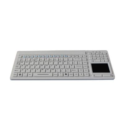 China PS2 Waterproof Medical Grade Keyboard 17mA With Touchpad for sale