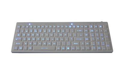 China Silicone Rubber Backlit Medical Keyboard FCC Ruggedized for sale