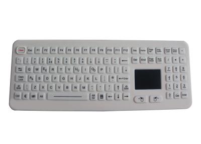 China Silicone Rubber PS2 Waterproof Medical Keyboard 17mA With Touchpad for sale