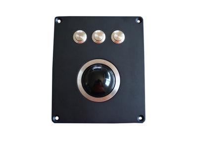 China USB Harden Resin Military Mechanical Trackball 400DPI Panel Mount Trackball for sale