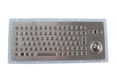 China Compact Format Metal Keyboard With Trackball IP67 Panel Mount PS2 USB for sale