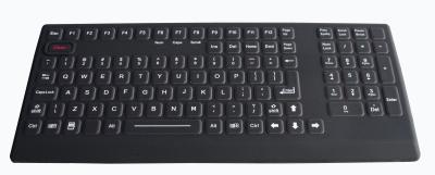 China IP68 Silicone rubber 106 keys dynamic rated and ruggedized military grade keyboard for sale