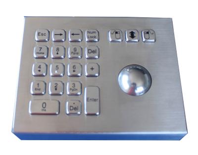 China Ratón solo del Trackball del laser del tiempo del soporte industrial rugoso de la prueba con el teclado numérico en venta
