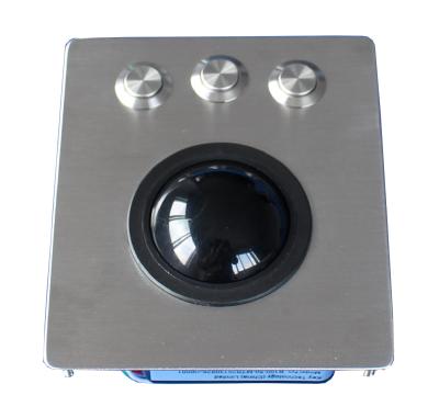China 3 mouse buttons  IP65 military resin trackball moudle with metal panel for sale