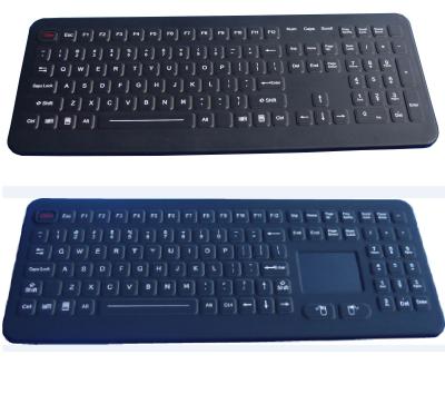 China IP65 106 cierra el teclado médico construido sólidamente modificado para requisitos particulares USB negro de la goma de silicona en venta