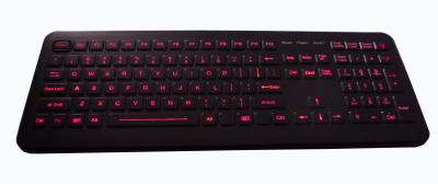 China Rubber hygienic IP65 illuminated USB medical keyboard with FN numeric keys for sale