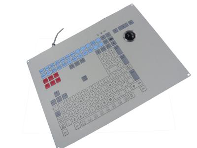China Ruggedized Trackball Industrial Membrane Keyboard Water Proof and Scratch Proof for sale