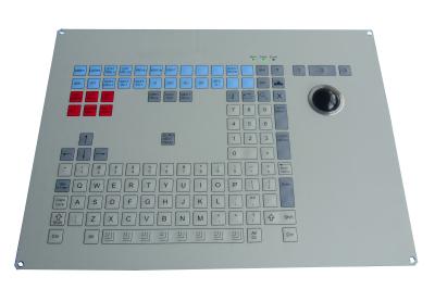 China 121 Key Industrial Membrane Keyboard with laser trackball panel mount keyboard with numeric keys for sale