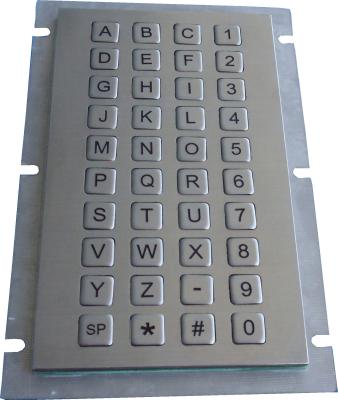 China 40 keys compact format dot matric flat keys metal keypad with rear panel mounting for sale