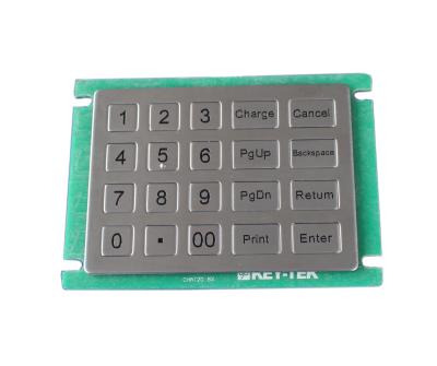 China Plug and play USB interface rear panel mount metal industrial keypad for cash machines for sale