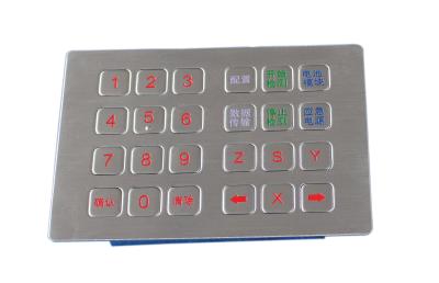 China 24 keys anti-vendal PS/2 top panel mount metal keypad with 0.45mm short stroke for sale