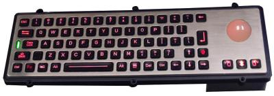 China Custom usb keyboard /  Backlit industrial keyboard with illuminated red trackball for sale