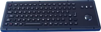 China IP65 black vandalproof Industrial Keyboard With Trackball and function keys for sale