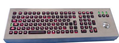 China 106 USB industrial brushed steel Keyboard with laser trackball backlight included for sale